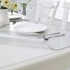 1.5mm Strong Clear Plastic Table Cloth Cover Wipeable PVC Waterproof Table Protector for Kitchen Coffee Office Dining Table