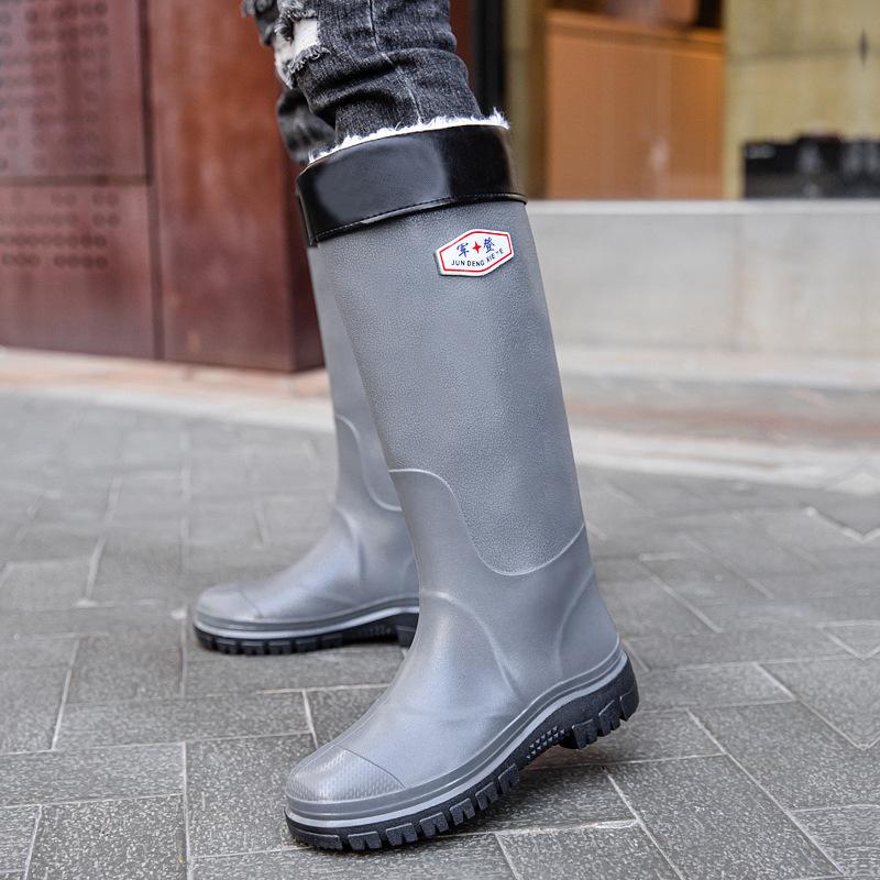 Men's 45CM High Work Rain Boots: Durable, Non-Slip, Waterproof, Thick-Soled for Construction