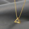 925 пробы стерлингового серебра блестящие двойные треугольные ожерелья с цирконием любовь круг подвески подарок для девушки коробка цепочка чокер ошейник ювелирные изделия