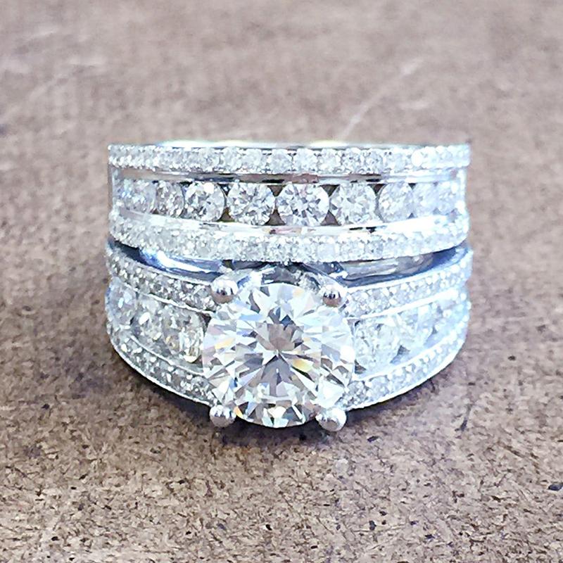 2 шт./комплект роскошных свадебных колец с блестящими кристаллами циркония великолепные аксессуары для свадебных эстетических помолвочных украшений
