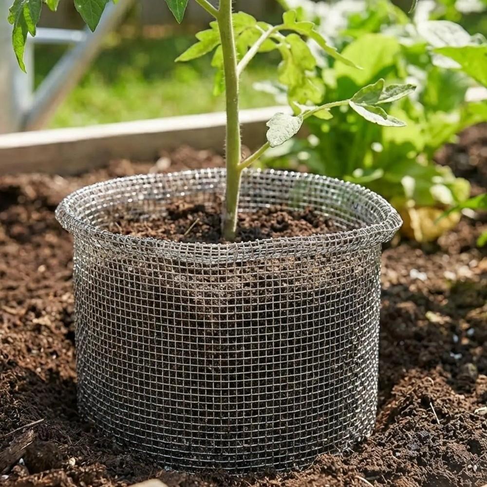 Stainless Steel Plant Root Protection Cover Protective Mesh Bag Flower Bulbs Protection