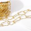 Новые модные нерегулярные цепи из латуни с покрытием 14K золотом для изготовления украшений своими руками, Аксессуары для рукоделия и изготовления украшений