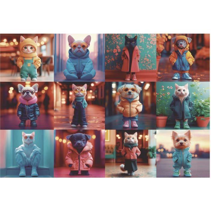 Puzzle - EDUCA - Animaux à la Mode - 200 pièces - Activité ludique - Développe la concentration