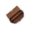 Michael Kors Lita Дорожная Сумка на Цепочке с Клапаном Золотая Пряжка Кожаная Сумка Через Плечо Средняя Женские сумки Коричневый 35T0GXPL2O-230