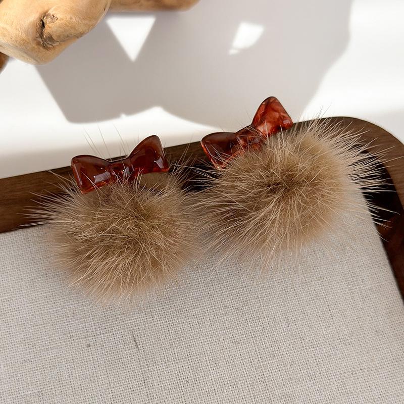 Простые новые коричневые геометрические серьги в стиле ретро с темпераментом, французские серьги, украшения для девочек