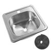 380 X 380 X 150 мм Раковина для автодома 304 Нержавеющая сталь Квадратная Кухонная Ванная Бар Мойка с 40 мм сливом для Каравана
