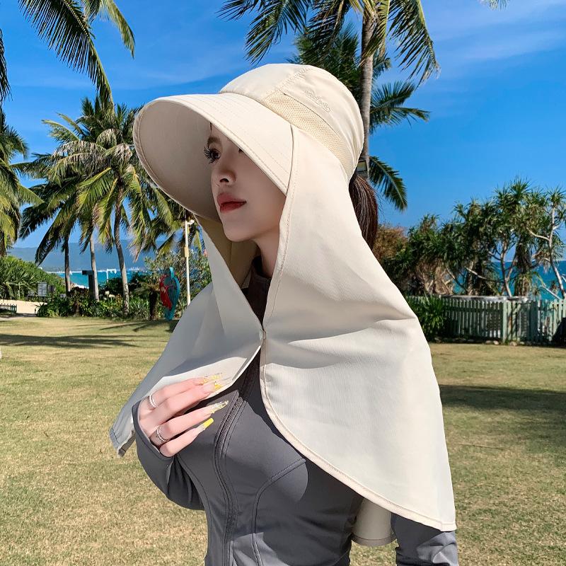 Летняя шляпа от солнца с широкими полями для детей, для активного отдыха, для велоспорта, с удлиненной шалью для защиты шеи, шляпа от солнца, быстросохнущая, водонепроницаемая шляпа-ведро