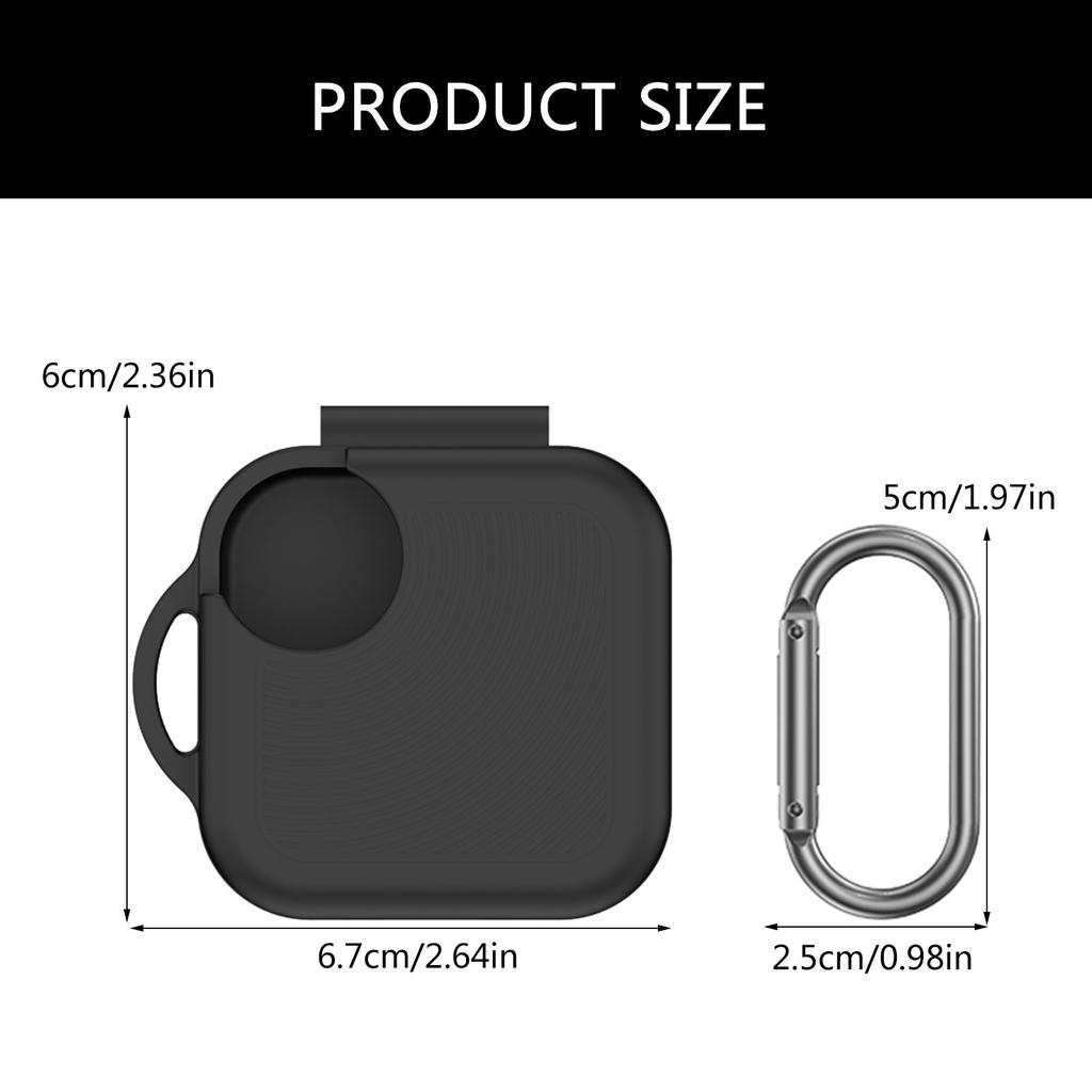 Силиконовый защитный чехол для Nothing CMF Buds Pro 2 с клипсой-карабином