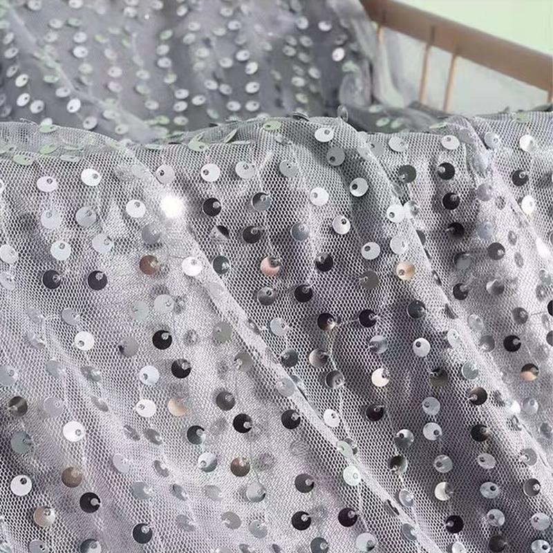 Женская юбка-пачка из сетчатой ткани Fairy Star с пайетками, блестящая длинная юбка-трапеция из тюля с эластичной резинкой на талии