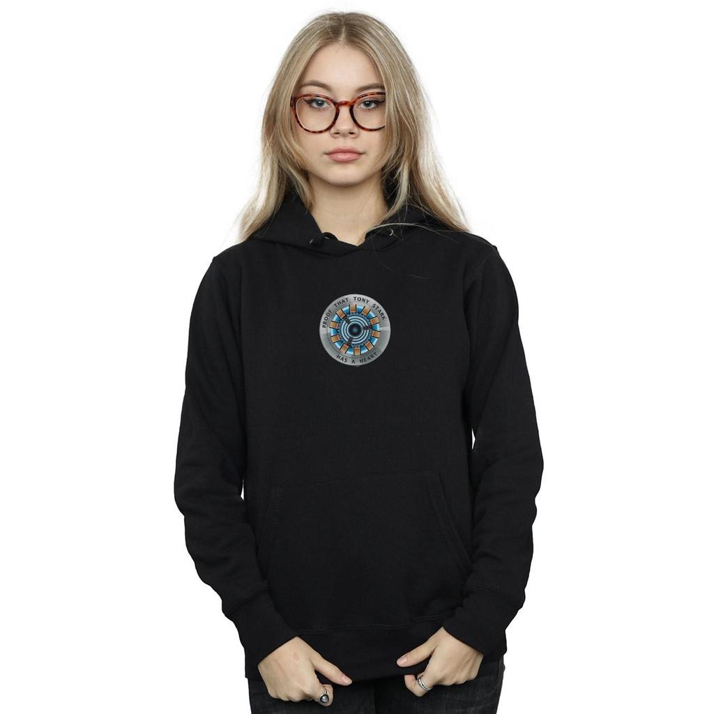 Marvel Womens/Ladies Avengers Endgame Tony Stark Heart Hoodie