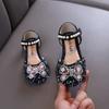 Little Girl Sandal Summer Sweet Kids Princess Dress Sandals Flower Bowtie Children Fashion Causal Pearl Wedding Party Flat Shoes