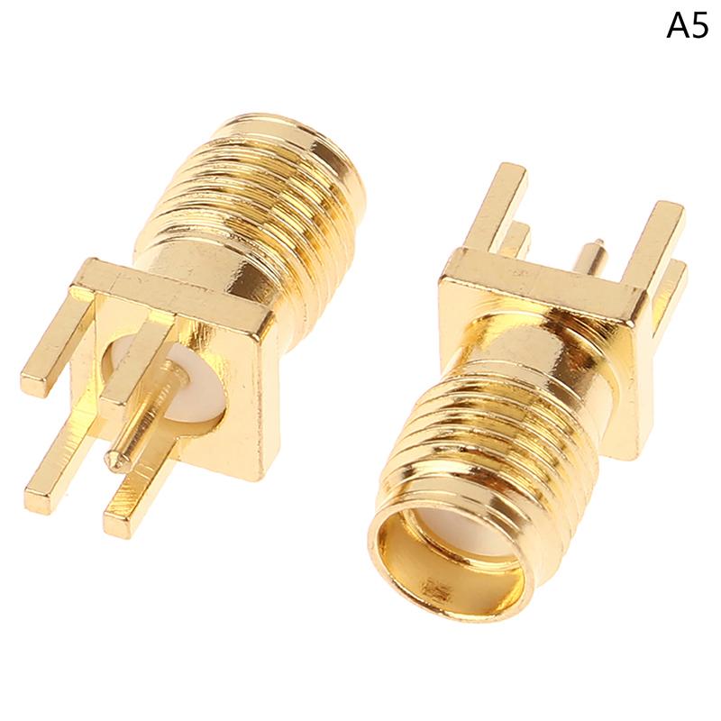 Innovative 2Pcs Rf Copper Connector Plug Socket Sma Female Jack Male Plug Adapter Solder Edge Pcb Straight Right Angle Mount