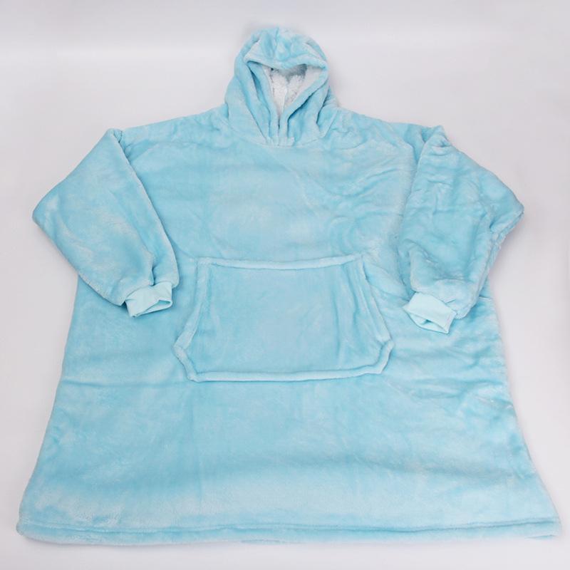 Унисекс флисовый плед-пуловер с капюшоном для тепла на улице и защиты от холода