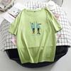 Hirsionsan Kawaii Summer T Shirt Women 2022 New O Neck Oversized Tees 100% Cotton Loose Tees Soft Casual Female Tops 7 Colors