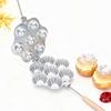 Форма для печенья с длинной ручкой из грецкого ореха, двусторонняя форма для выпечки мини-маффинов, форма для яичных тарталеток, домашняя пекарня