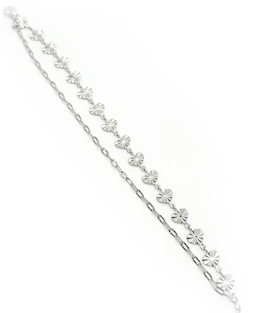 Браслет Monoflux Shining Heart с двойной цепочкой