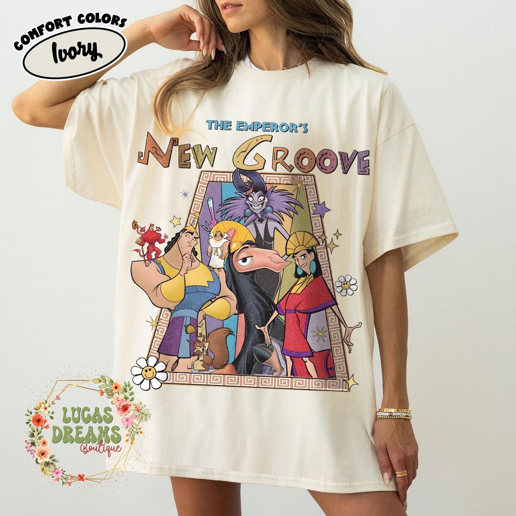 Koszulka Emperor's New Groove Retro Comfort, koszulka filmowa z Kuzco, Pacha, Kronk i Yzma,Unisex,gift,Top