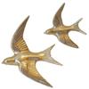 Wall Decor Birds, Small & Large Sizes, Set of 2 (Gold)