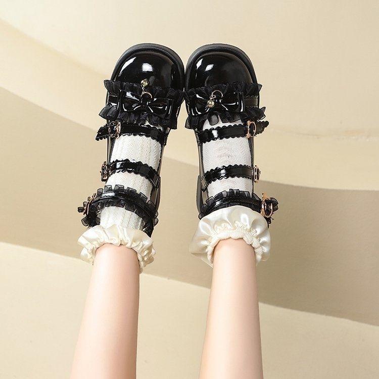 Японские туфли jk soft girl кружевные туфли мэри джейн милые туфли на платформе лолита лолита милые маленькие кожаные туфли женские