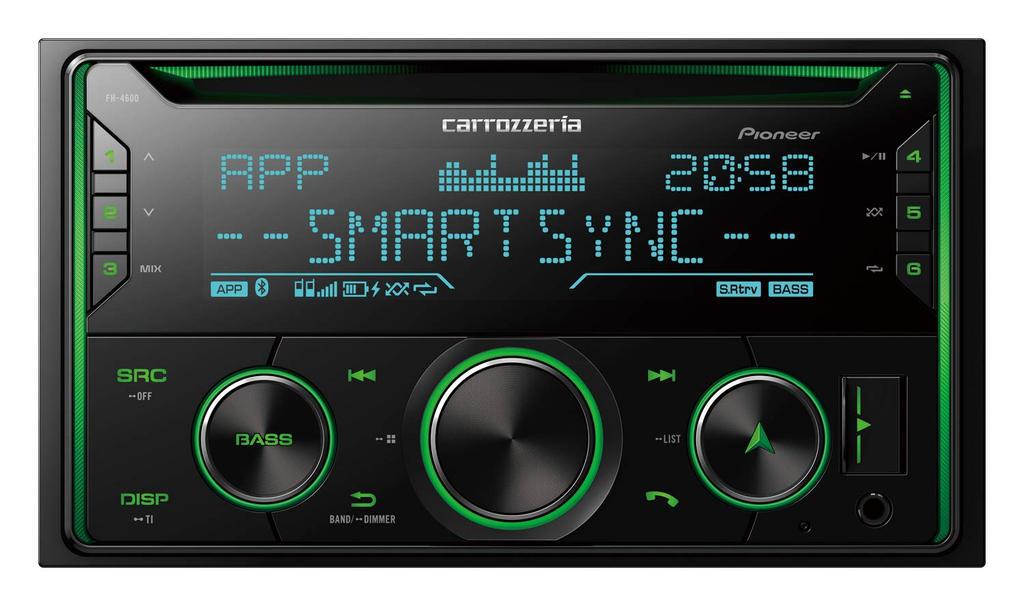 Pioneer Автомобильная аудиосистема 2DIN CD Bluetooth USB iPod iPhone AUX Carrozzeria FH-4600