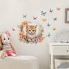 Мультяшный кот бабочка детская спальня детский сад украшение стены декоративные настенные наклейки