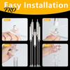 Festive Atmosphere Candle Holders 4/8Pcs Acrylic Candelabra Set with 5-Arm, Clear Wedding Party Centerpiece for 0.87" Decorative Flicker LED Candles,
