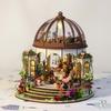 Yousheng 1 комплект DIY Mini Greenhouse Kit со светодиодной подсветкой Мебель для детей и взрослых, ручная работа Деревянный крошечный садовый домик Строительная модель кукольного домика Украшения