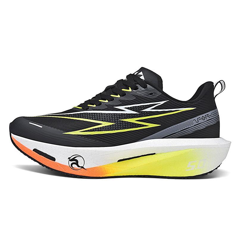 Mens Youth Lightweight Running Shoes Training Racing Breathable Flyknit Upper Cushioned Sole Low-Top Design