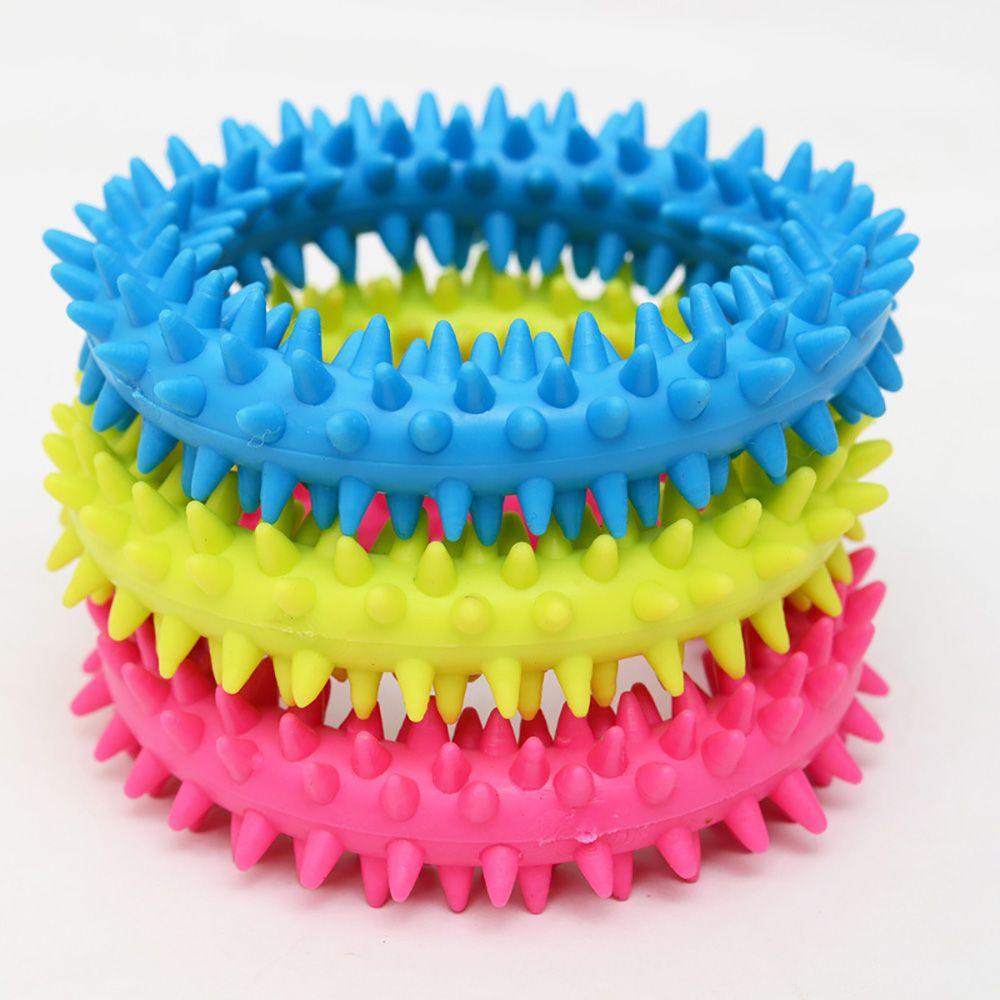 Interesting Molar Training Chew Rubber Thorn Bone Dog Toys chewing bite Teething Toy Puppy molar