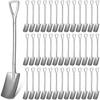 100 Pieces Mini Shovel Dessert Spoons Coffee Ice Cream Scoop Cocktail Sugar Yogurt Spoons Tasting Baby Stainless Steel Shovel