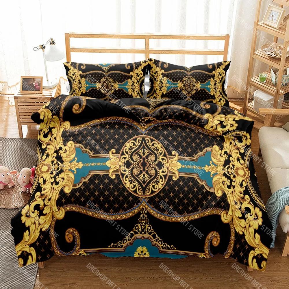 Комплект постельного белья Chains Baroque Pattern Bohemian Small Single Twin Double Queen King Size Комплект постельного белья для взрослых и детей Пододеяльник