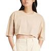 Adidas Originals ESSENTIALS+CROPPED TEE T Shirt Women's Brown IR5997