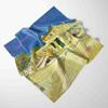2025 Oil Painting Silk Scarf For Women New Print Female Foulard Scarfs Handle Kerchief Fashion Head Foulard Square Scarves