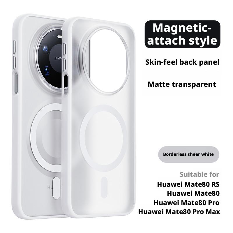 Для Huawei Mate 80 Pro Max, 80/80RS/80 70 60 Pro Plus, Чехол-накладка с покрытием Soft-touch, Матовый, Полупрозрачный, С кольцом-держателем 360°, Магнитный, Защитный