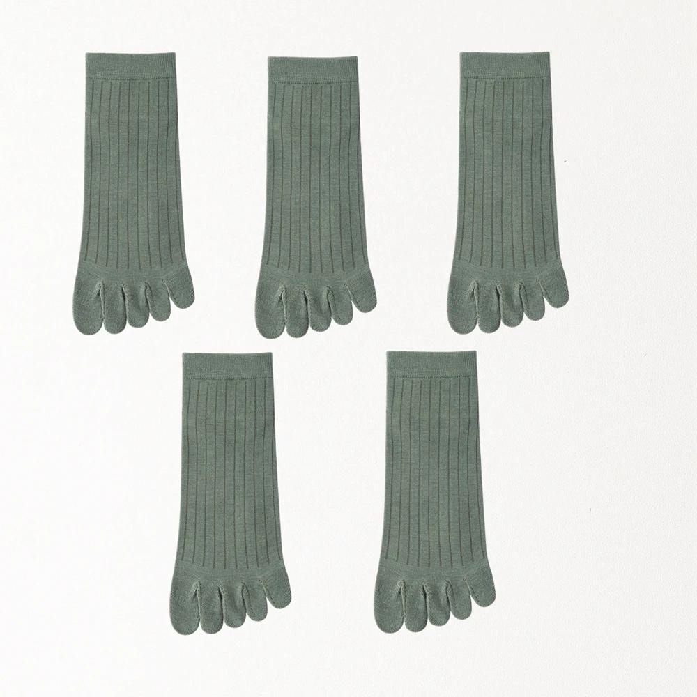 5 пар летних носков с пятью пальцами для мужчин, тонкие хлопковые носки с пальцами, низкие носки до щиколотки, спортивные носки высокого качества