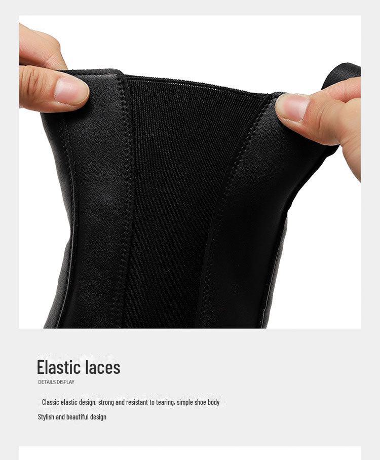 Осенние мужские высокие ботинки челси с круглым носком 2024 года 70181-R