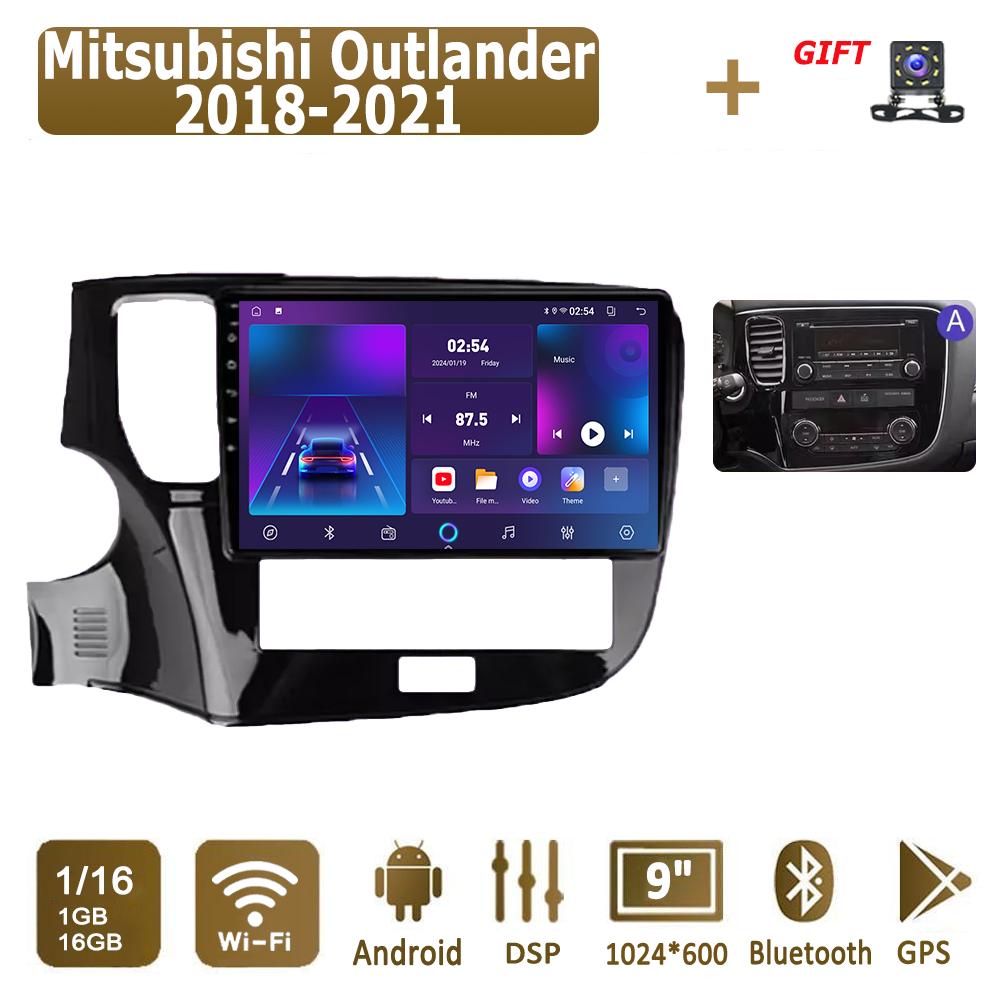 Android Carplay автомобильное радио для Mitsubishi Outlander 2018-2021 мультимедийный проигрыватель головное устройство стерео GPS навигация BT WIFI 4+64 ГБ
