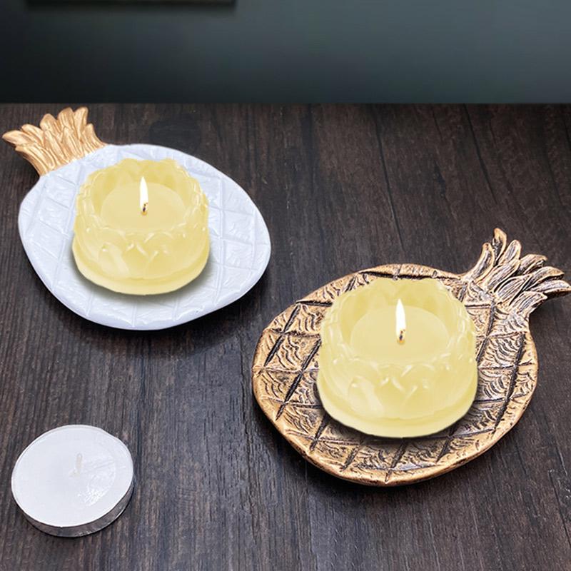 Resin Storage Tray Decorative Trays Pineapple Shape Jewelry Pallet Fruit Snack Dish Candles Storage Organizer Home Decor Bowl