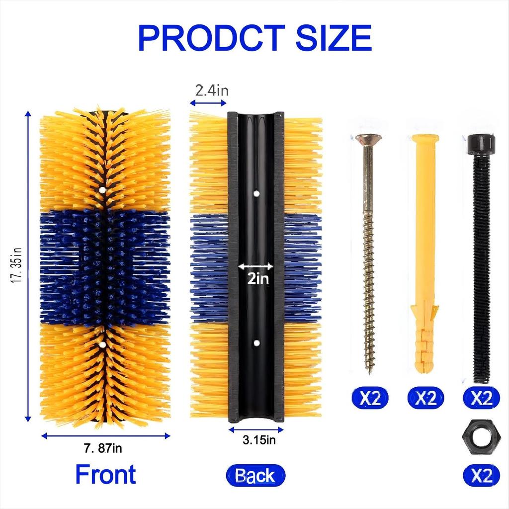 Массажная и чистящая щетка для скота (коровы и лошади)