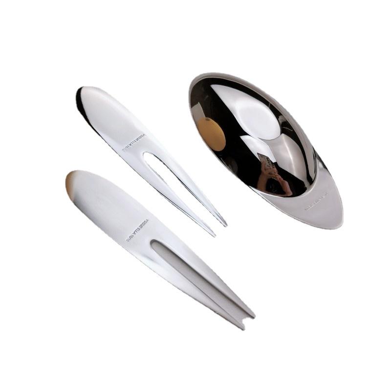 Вилки для фруктов и десертов из нержавеющей стали в европейском стиле, индивидуальная бытовая посуда 304, вилка для лунного пирога, кухонная креативная миска для соуса