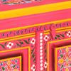 Mango Wood Sideboard Solid Wood Hand Painted in Pink
