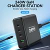 Wozinsky Wgcsb 240W Gan Wall Charger Usb-A / 3 X Usb-C - Black