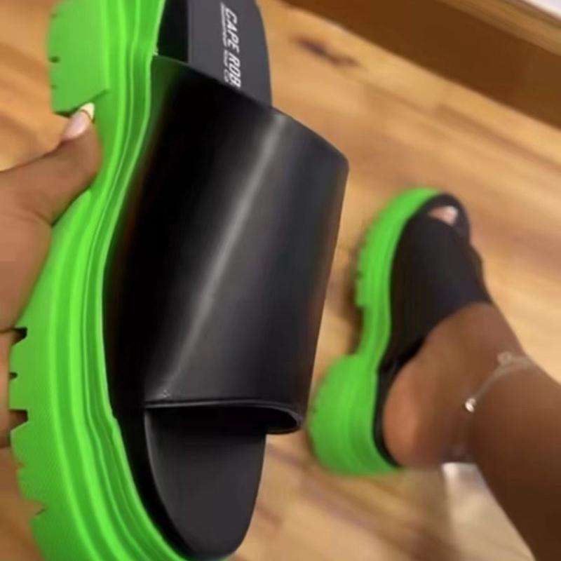 Модные летние высококачественные классические женские шлепанцы 2025 года, брендовая платформа, однотонные пляжные шлепанцы, Zapatos Mujer 2025 тренд