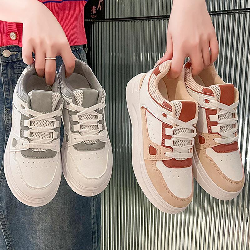 Fashion Platform Shoes Running Casual New Women Sneakers Spring Sports Shoes Height Increasing Shoes Lace Up Shoes Size 35-40