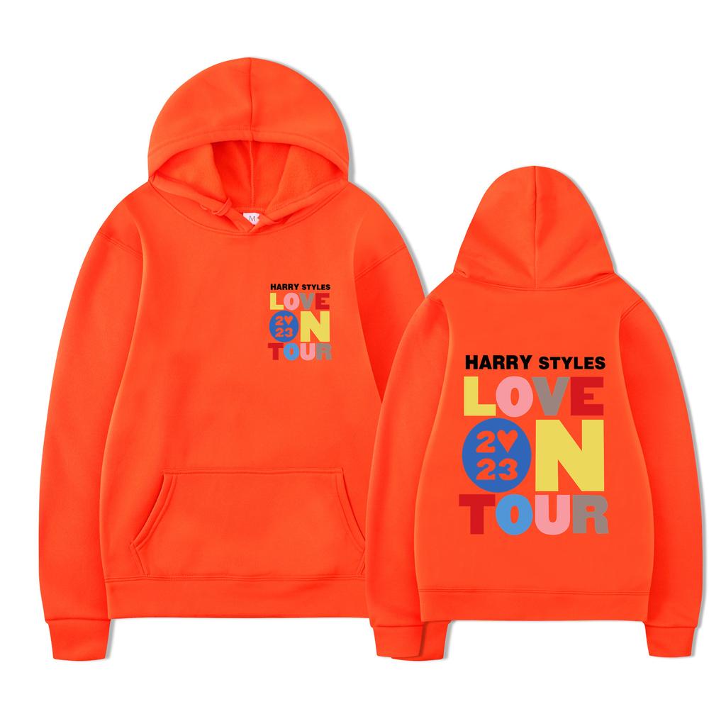 Love on Tour Print Fashion Sweatshirt Hip Hop Casual Tops Oversize Unisex Autumn Winter Fleece Streetwear Tops