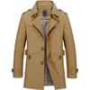 Spring and Autumn Men's Jacket Men's Thin Casual Cotton Jacket Men's Mid-Length Trench Coat Men's Jacket