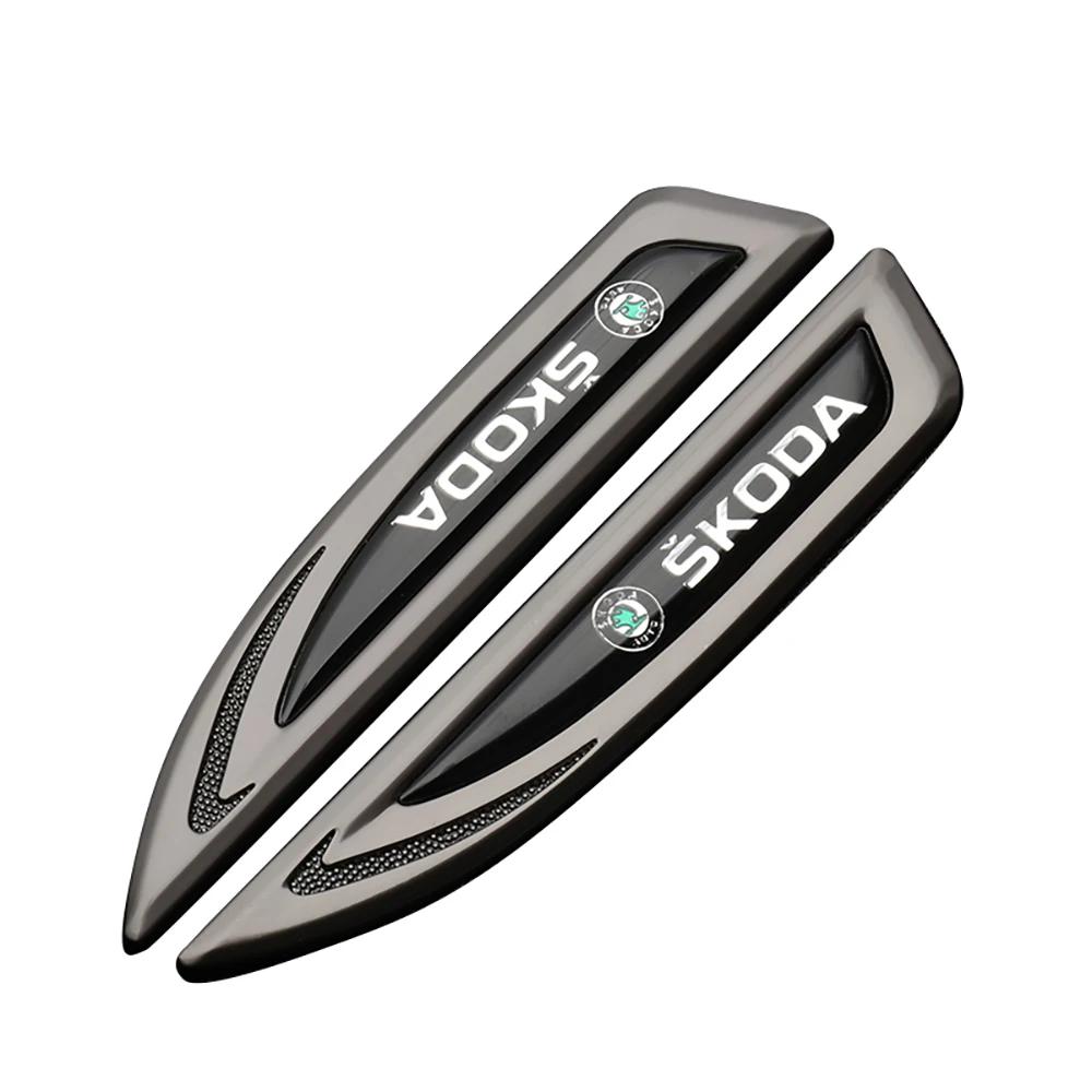 EBL2 Car Styling 2Pcs VRS 3D Metal Sticker Accessories For Skoda OCTAVIA A7 VRS MK2 MK3 A5 Superb Rapid Kodiaq Karoq Fabia Kamiq