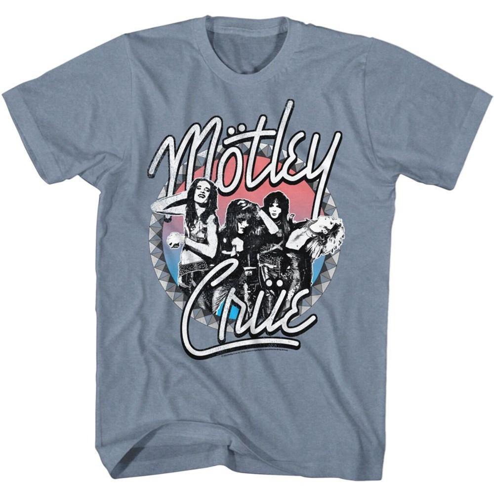 Motley Crue Studded Vintage Indigo Heather T-Shirt Unisex T-Shirt