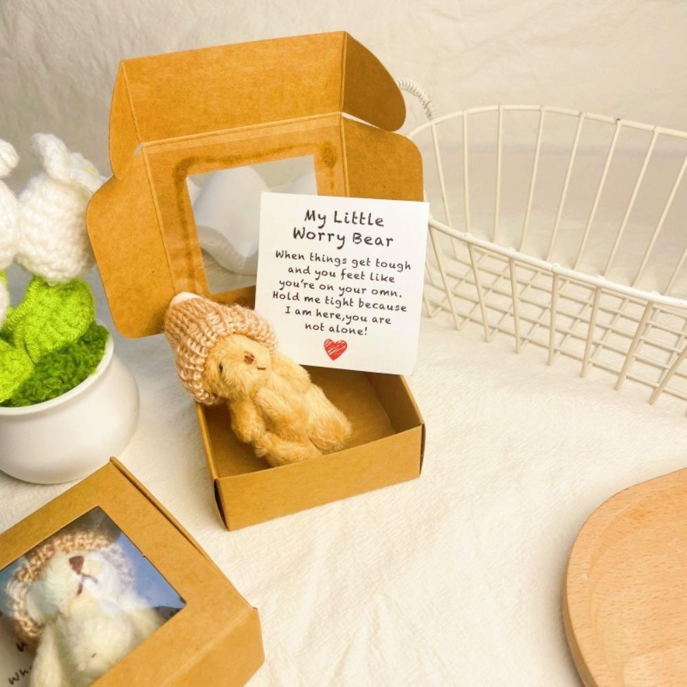 Cute Mini Teddy Bear Box Gift Plush Pocket Bear in Box Plush Teddy Bear Gifts  For Girls