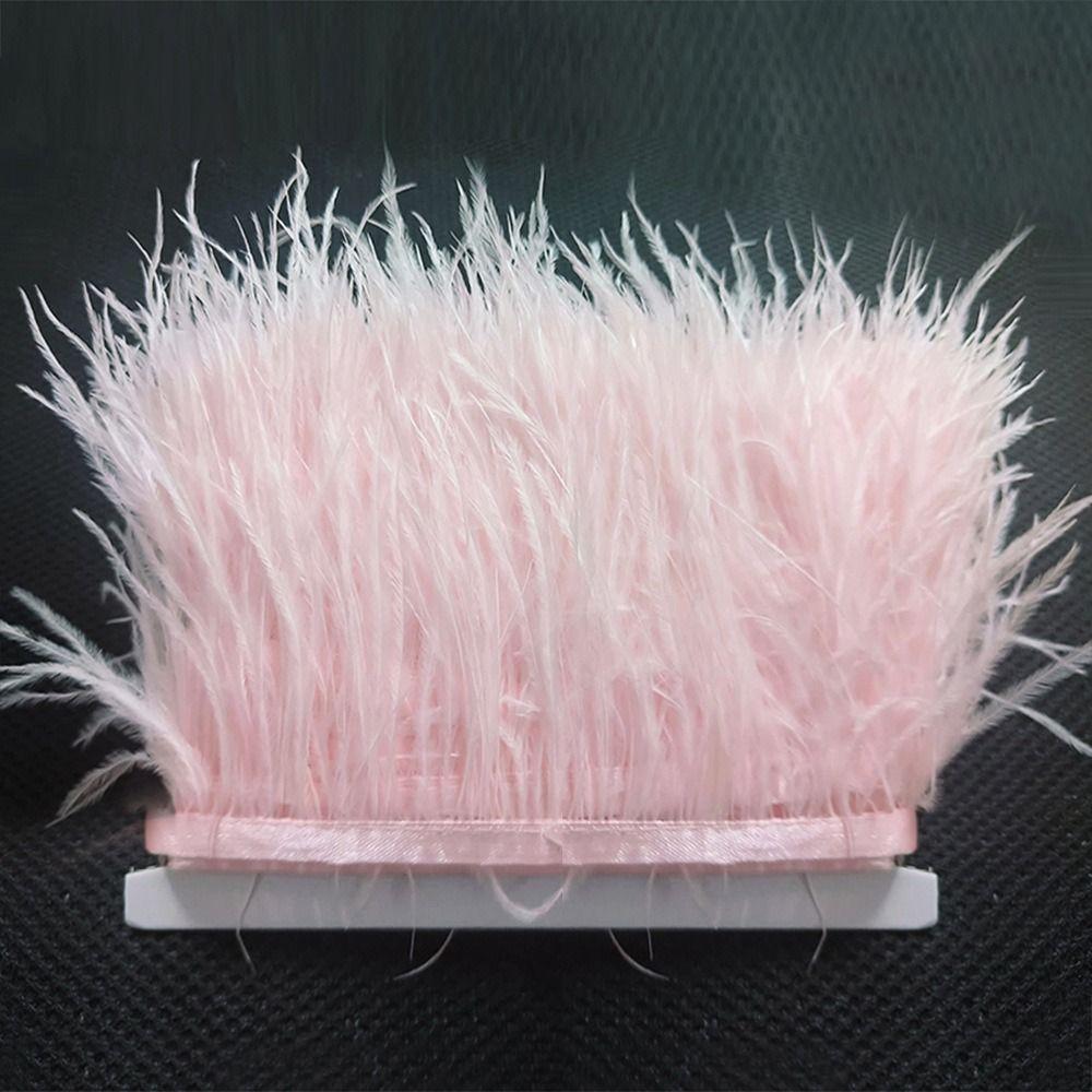 1 Meter 10-15cm Wide Apparel Fabric Ostrich Feathers Trim  Costumes Sewing Accessories
